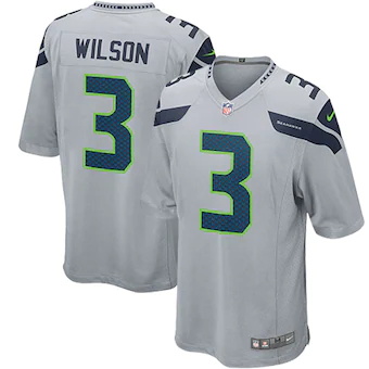 youth seattle seahawks russell wilson nike gray alternate g